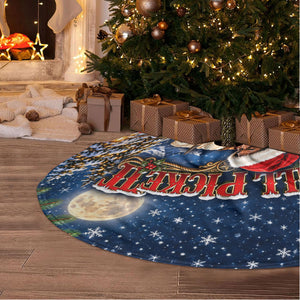 Bill Pickett Christmas Bull Rider Tree Skirt Snowy Winter Western Rodeo Night Art
