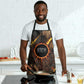 Aten Apron Ancient Egyptian Cracked Stone Hieroglyph, Solar Eclipse Emblem, and Radiant Sunburst - African Pride