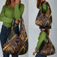 Aten Grocery Bag Ancient Egyptian Cracked Stone Hieroglyph, Solar Eclipse Emblem, and Radiant Sunburst - African Pride