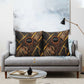 Aten Pillow Cover Ancient Egyptian Cracked Stone Hieroglyph, Solar Eclipse Emblem, and Radiant Sunburst - African Pride