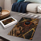 Aten Puzzle Ancient Egyptian Cracked Stone Hieroglyph, Solar Eclipse Emblem, and Radiant Sunburst - African Pride