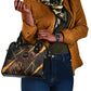 Aten Shoulder Handbag Ancient Egyptian Cracked Stone Hieroglyph, Solar Eclipse Emblem, and Radiant Sunburst - African Pride
