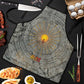 Aten Ancient Egyptian Apron with Gray Astronomical Chart, Radiant Sun Disc Emblem, and Ankh - African Pride