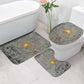Aten Ancient Egyptian Bathroom Set with Gray Astronomical Chart, Radiant Sun Disc Emblem, and Ankh - African Pride