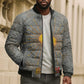Aten Ancient Egyptian Bomber Puffer Jacket with Gray Astronomical Chart, Radiant Sun Disc Emblem, and Ankh - African Pride