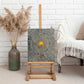 Aten Ancient Egyptian Canvas Wall Art with Gray Astronomical Chart, Radiant Sun Disc Emblem, and Ankh - African Pride