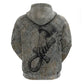 Aten Ancient Egyptian Hoodie with Gray Astronomical Chart, Radiant Sun Disc Emblem, and Ankh - African Pride