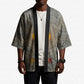 Aten Ancient Egyptian Kimono with Gray Astronomical Chart, Radiant Sun Disc Emblem, and Ankh - African Pride