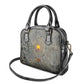 Aten Ancient Egyptian Shoulder Handbag with Gray Astronomical Chart, Radiant Sun Disc Emblem, and Ankh - African Pride