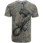 Aten Ancient Egyptian T shirt with Gray Astronomical Chart, Radiant Sun Disc Emblem, and Ankh - African Pride