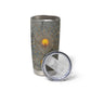 Aten Ancient Egyptian Tumbler Cup with Gray Astronomical Chart, Radiant Sun Disc Emblem, and Ankh - African Pride