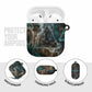 Atum AirPods Case Ancient Egyptian Teal Marble Smoke, Solar Barque Crown, Creator Deity Statue - African Pride