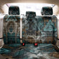Atum Back Car Seat Cover Ancient Egyptian Teal Marble Smoke, Solar Barque Crown, Creator Deity Statue - African Pride