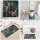 Atum Bathroom Set Ancient Egyptian Teal Marble Smoke, Solar Barque Crown, Creator Deity Statue - African Pride
