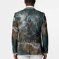Atum Blazer Ancient Egyptian Teal Marble Smoke, Solar Barque Crown, Creator Deity Statue - African Pride