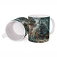 Atum Ceramic Mug Ancient Egyptian Teal Marble Smoke, Solar Barque Crown, Creator Deity Statue - African Pride