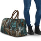 Atum Travel Bag Ancient Egyptian Teal Marble Smoke, Solar Barque Crown, Creator Deity Statue - African Pride