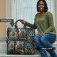 Atum Travel Bag Ancient Egyptian Teal Marble Smoke, Solar Barque Crown, Creator Deity Statue - African Pride