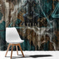 Atum Window Curtain Ancient Egyptian Teal Marble Smoke, Solar Barque Crown, Creator Deity Statue - African Pride