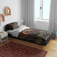Atum Ancient Egyptian Bedding Set with Dark Hieroglyph Grid, Ouroboros Serpent Ring and The Final Serpent - African Pride