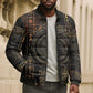 Atum Ancient Egyptian Bomber Puffer Jacket with Dark Hieroglyph Grid, Ouroboros Serpent Ring and The Final Serpent - African Pride