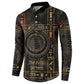 Atum Ancient Egyptian Button Sweatshirt with Dark Hieroglyph Grid, Ouroboros Serpent Ring and The Final Serpent
