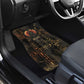 Atum Ancient Egyptian Car Mats with Dark Hieroglyph Grid, Ouroboros Serpent Ring and The Final Serpent - African Pride