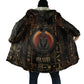 Atum Ancient Egyptian Cloak with Dark Hieroglyph Grid, Ouroboros Serpent Ring and The Final Serpent - African Pride