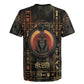Atum Ancient Egyptian Rugby Jersey with Dark Hieroglyph Grid, Ouroboros Serpent Ring and The Final Serpent - African Pride
