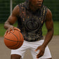 Atum Ancient Egyptian Sleeveless Hoodie with Dark Hieroglyph Grid, Ouroboros Serpent Ring and The Final Serpent - African Pride