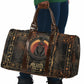 Atum Ancient Egyptian Travel Bag with Dark Hieroglyph Grid, Ouroboros Serpent Ring and The Final Serpent - African Pride