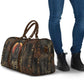 Atum Ancient Egyptian Travel Bag with Dark Hieroglyph Grid, Ouroboros Serpent Ring and The Final Serpent - African Pride