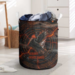 Bennu Laundry Basket Ancient Egyptian Lava Crack Texture, Phoenix Firebird and Reborn from Chaos - African Pride