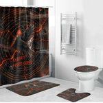 Bennu Bathroom Set Ancient Egyptian Lava Crack Texture, Phoenix Firebird and Reborn from Chaos - African Pride