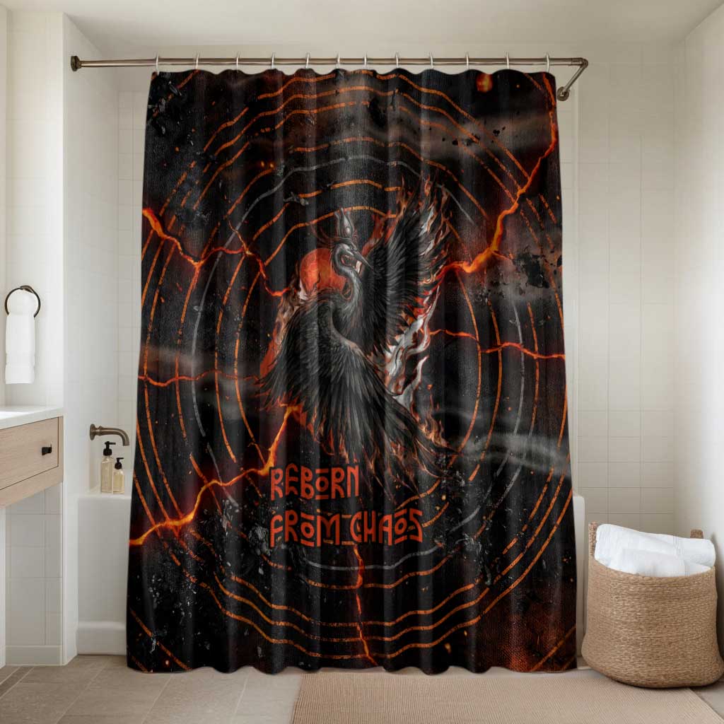 Bennu Bathroom Set Ancient Egyptian Lava Crack Texture, Phoenix Firebird and Reborn from Chaos - African Pride