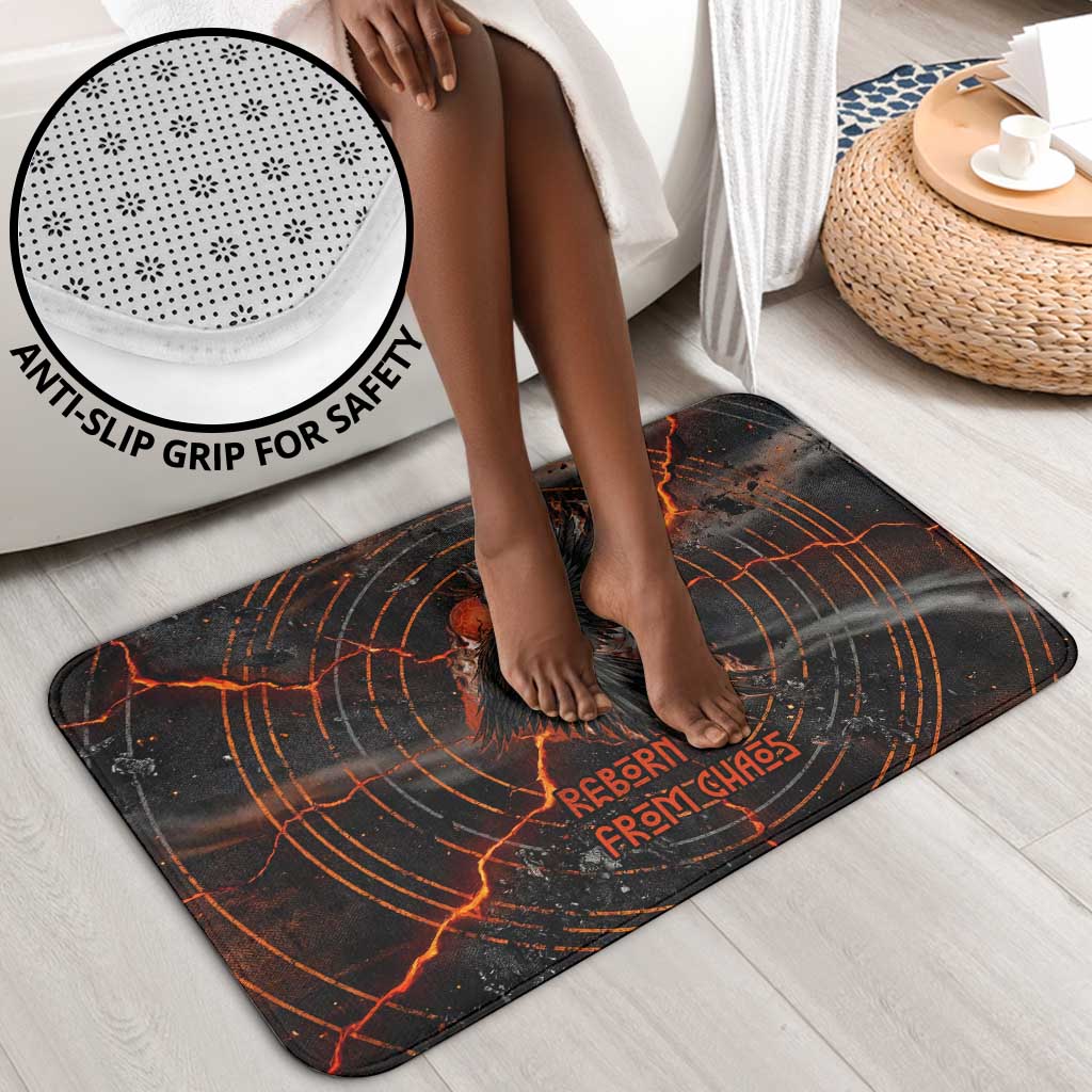 Bennu Bathroom Set Ancient Egyptian Lava Crack Texture, Phoenix Firebird and Reborn from Chaos - African Pride