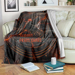 Bennu Blanket Ancient Egyptian Lava Crack Texture, Phoenix Firebird and Reborn from Chaos - African Pride
