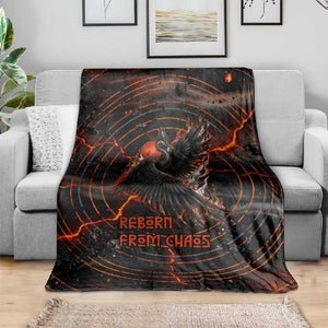 Bennu Blanket Ancient Egyptian Lava Crack Texture, Phoenix Firebird and Reborn from Chaos - African Pride