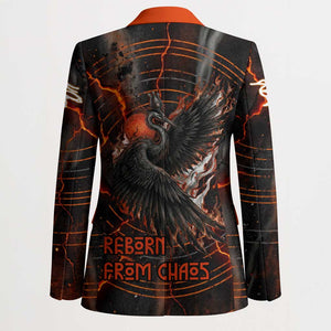 Bennu Blazer Ancient Egyptian Lava Crack Texture, Phoenix Firebird and Reborn from Chaos - African Pride