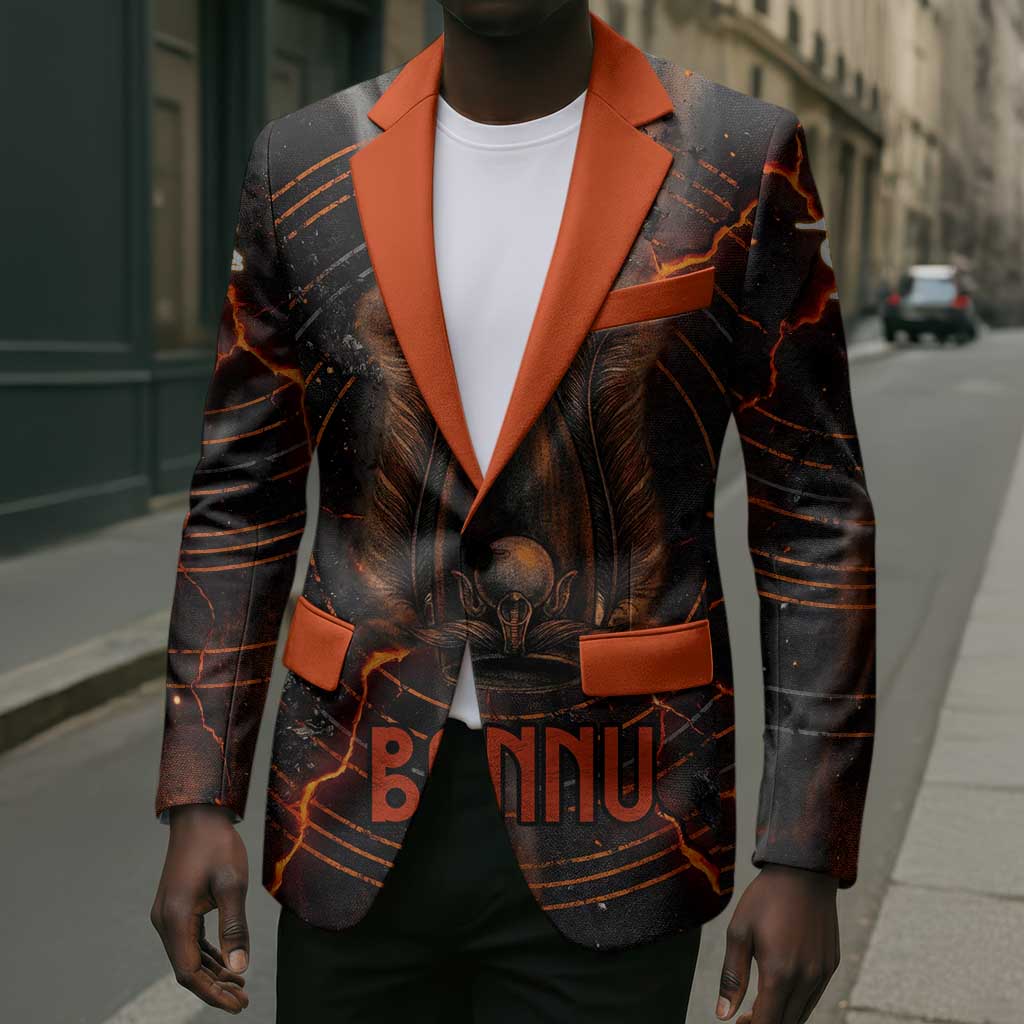 Bennu Blazer Ancient Egyptian Lava Crack Texture, Phoenix Firebird and Reborn from Chaos - African Pride