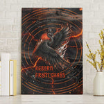 Bennu Canvas Wall Art Ancient Egyptian Lava Crack Texture, Phoenix Firebird and Reborn from Chaos - African Pride