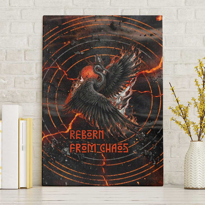 Bennu Canvas Wall Art Ancient Egyptian Lava Crack Texture, Phoenix Firebird and Reborn from Chaos - African Pride