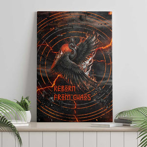 Bennu Canvas Wall Art Ancient Egyptian Lava Crack Texture, Phoenix Firebird and Reborn from Chaos - African Pride