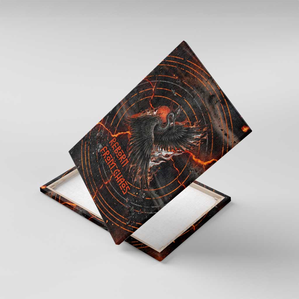 Bennu Canvas Wall Art Ancient Egyptian Lava Crack Texture, Phoenix Firebird and Reborn from Chaos - African Pride
