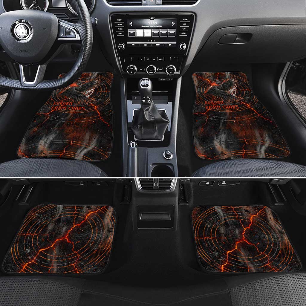 Bennu Car Mats Ancient Egyptian Lava Crack Texture, Phoenix Firebird and Reborn from Chaos - African Pride
