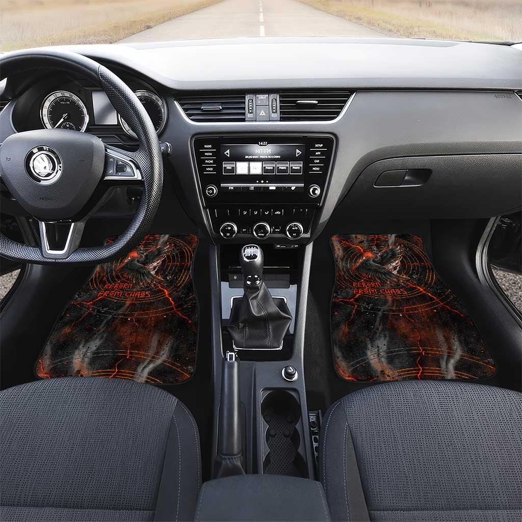 Bennu Car Mats Ancient Egyptian Lava Crack Texture, Phoenix Firebird and Reborn from Chaos - African Pride