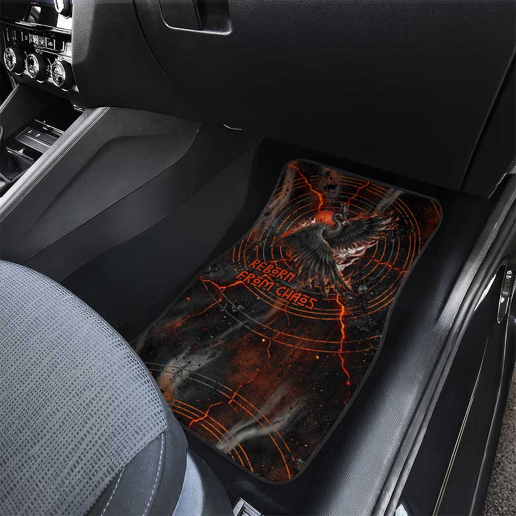 Bennu Car Mats Ancient Egyptian Lava Crack Texture, Phoenix Firebird and Reborn from Chaos - African Pride