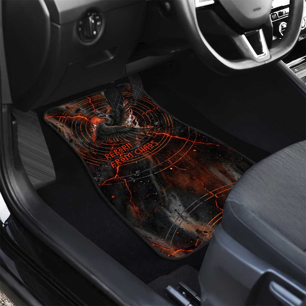 Bennu Car Mats Ancient Egyptian Lava Crack Texture, Phoenix Firebird and Reborn from Chaos - African Pride