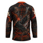 Bennu Hockey Jersey Ancient Egyptian Lava Crack Texture, Phoenix Firebird and Reborn from Chaos - African Pride