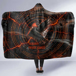 Bennu Hooded Blanket Ancient Egyptian Lava Crack Texture, Phoenix Firebird and Reborn from Chaos - African Pride